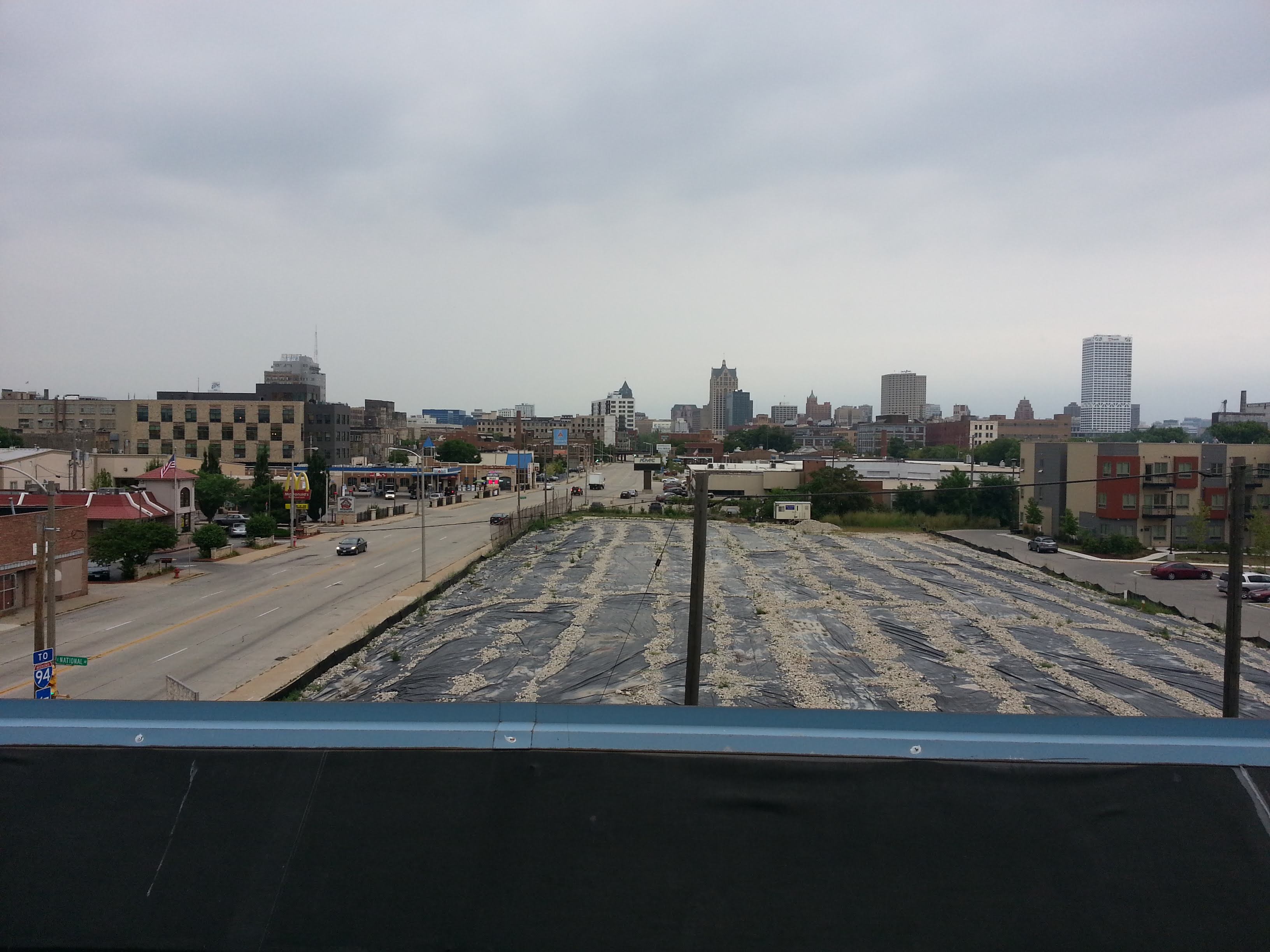 Downtown Milwaukee from the shop roof